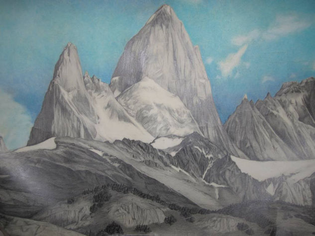 Fitz Roy Pastel Card Landscaping