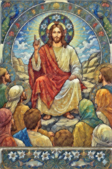 Jesús en Sermón en...