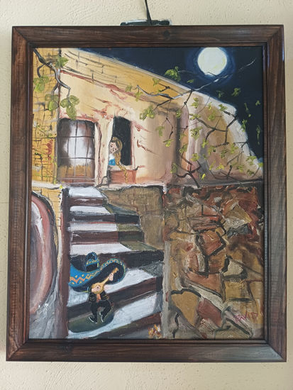 El Sombreron Oil Canvas Figure Painting