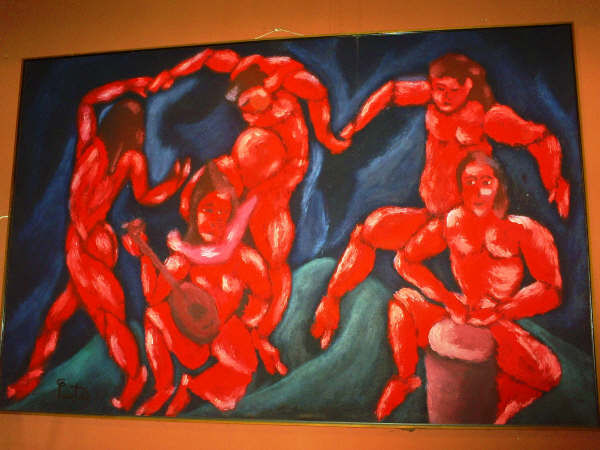 la  danza Acrylic Textile Figure Painting