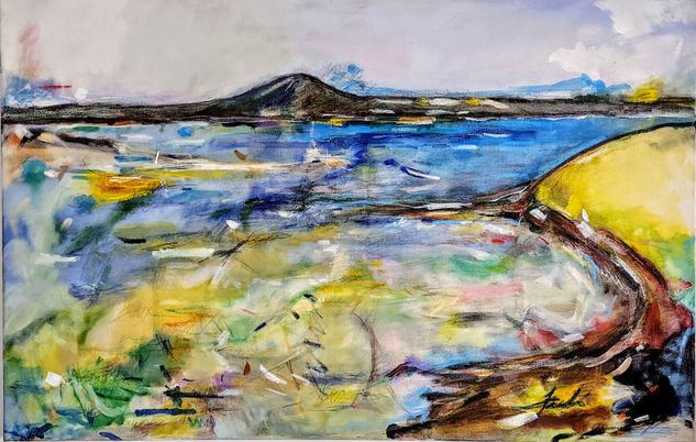 Albufera des grau. Mixed media Textile Landscaping