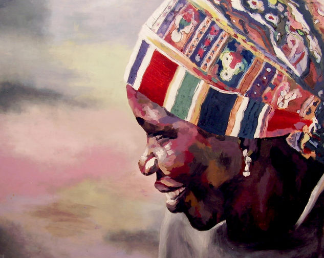 L'Afrique Oil Canvas Portrait