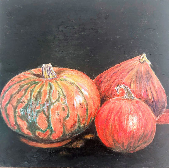 CALABAZAS Pastel Tabla Bodegones