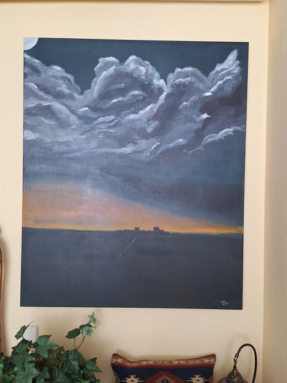 Atardecer tormentoso Acrylic Canvas Landscaping