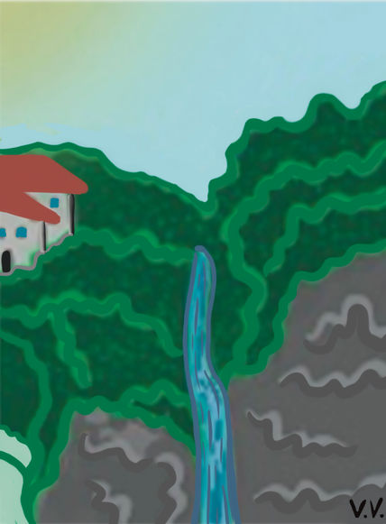 Cascada en Los Alpes
