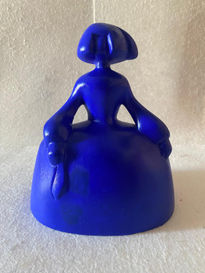 Menina azul cobalto