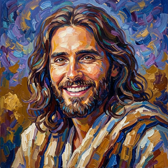 Jesús Solo en Estilo Postimpresionista. 