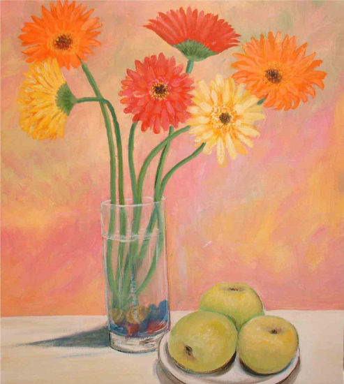 Margaritas Oil Panel Still Life Paintings