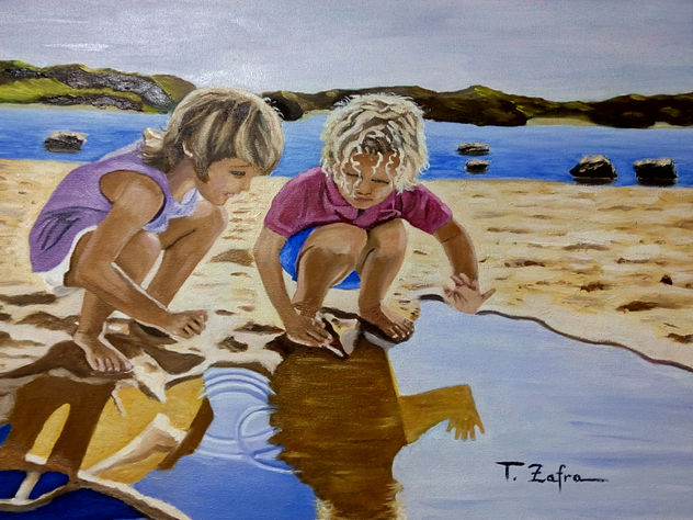 NIÑOS REFLEJADOS EN EL AGUA