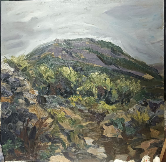 paisaje alicantino Óleo Tabla Paisaje