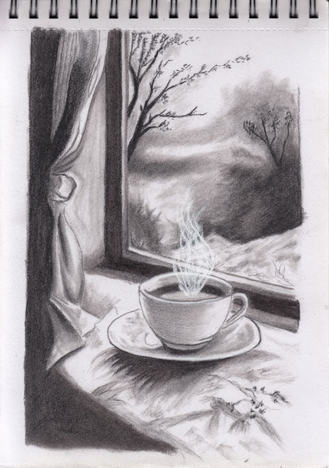 Tomando café