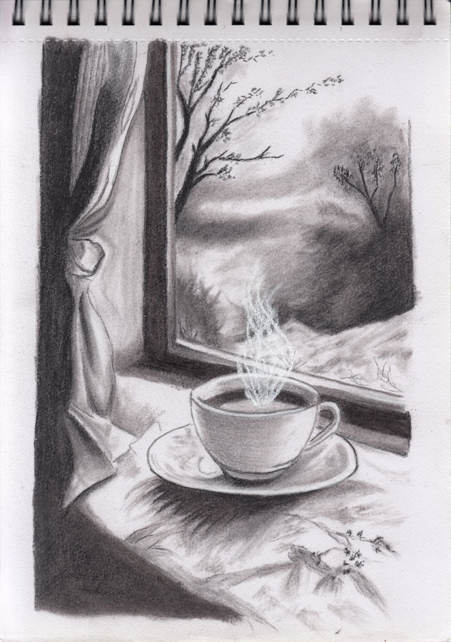 Tomando café