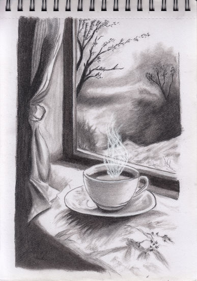 Tomando café Charcoal