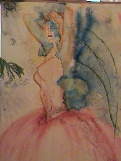 DURAZNO CON SABOR A MUJER Mixed media Canvas Nude Paintings