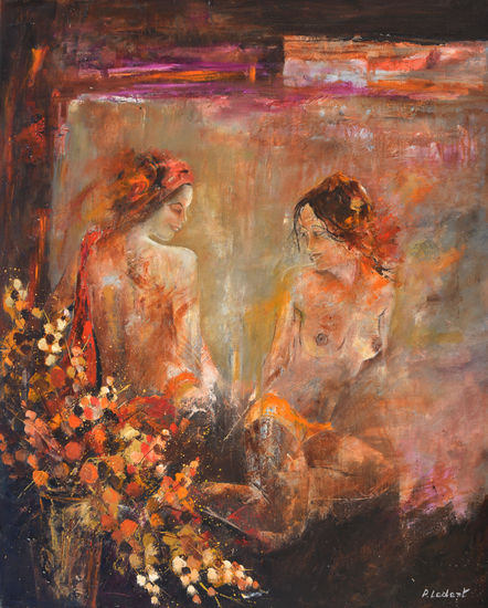 Erotic meeting Óleo Lienzo Desnudos