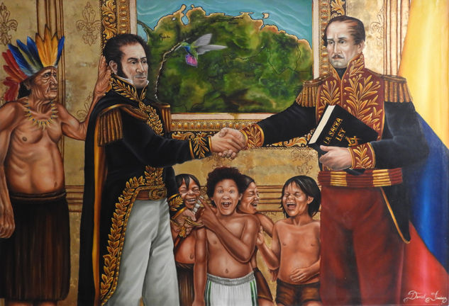 Acuerdo sin fronteras Oil Canvas Portrait