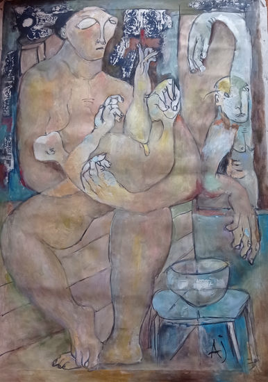 APUNTES PARA CUASIMODO Oil Canvas Nude Paintings