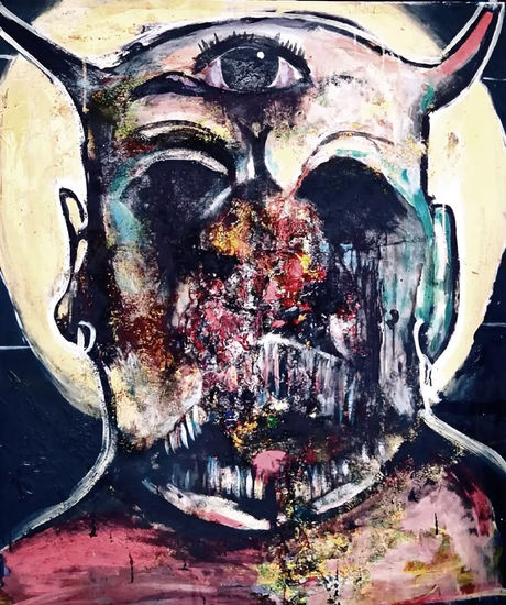 Cadenas mentales Acrylic Canvas Figure Painting