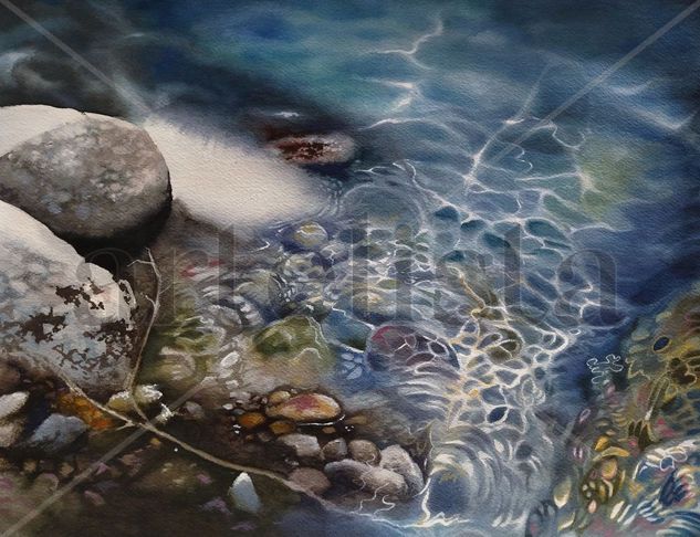 Luces en un arroyo Watercolour Paper Landscaping