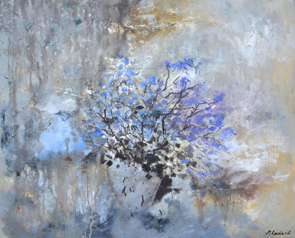 The blue flowers