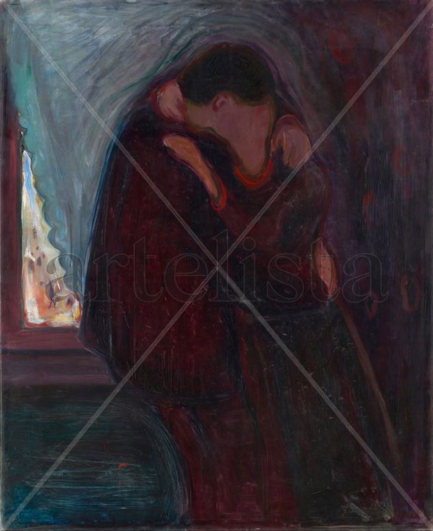 El beso - Edvard Munch - Lienzo premium (calidad de galeria)
