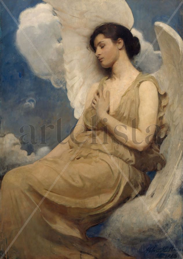 Figura alada - Abbott Handerson Thayer - Lienzo premium (calidad de galeria)