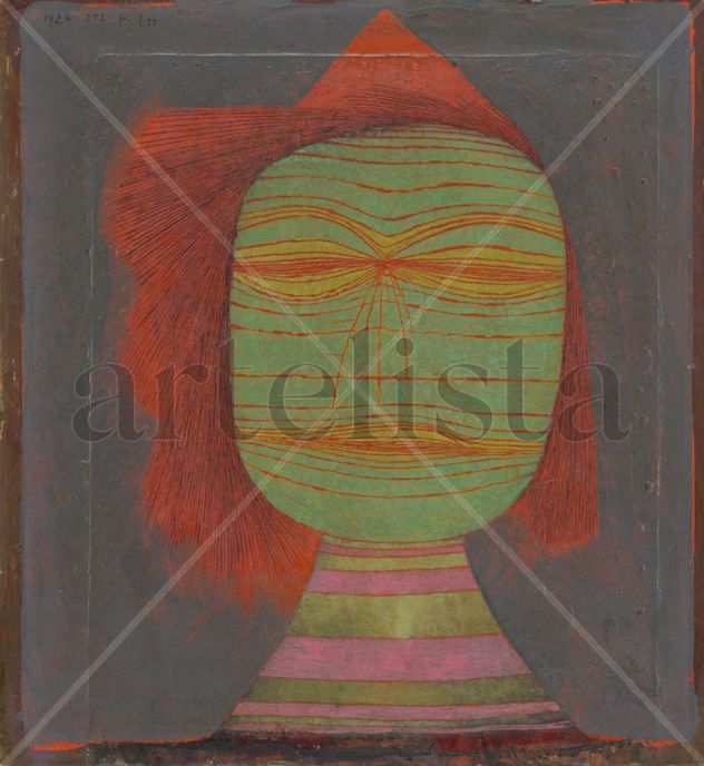 Mascara de actor -Paul klee - Lienzo premium (calidad de galeria)