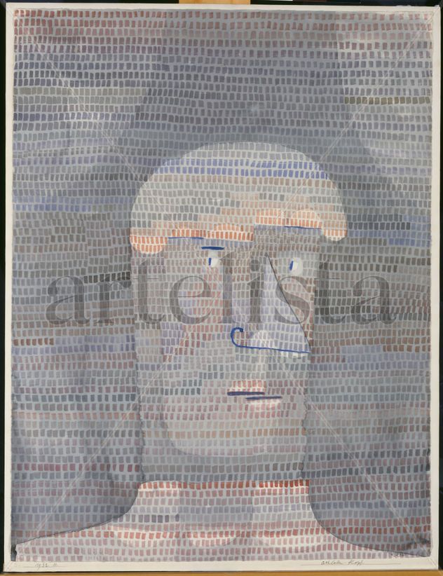 Cabeza de atleta -Paul klee - Lienzo premium (calidad de galeria)