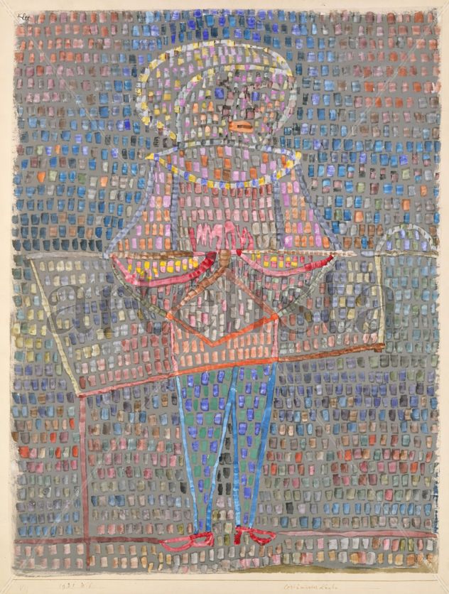 Niño con disfraz de gala -Paul Klee - Lienzo premium (calidad de galeria)