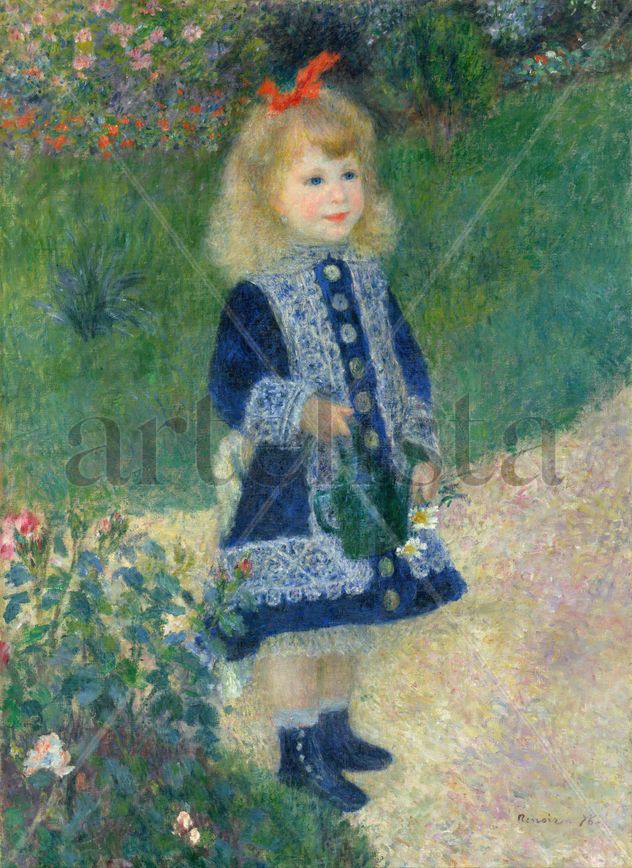 Niña con regadera -Pierre Auguste Renoir - Lienzo premium (calidad de galeria)
