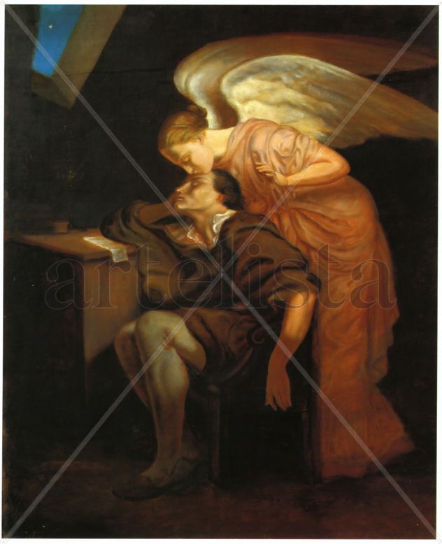 El sueño del poeta -Paul Cezanne - Lienzo premium (calidad de galeria)