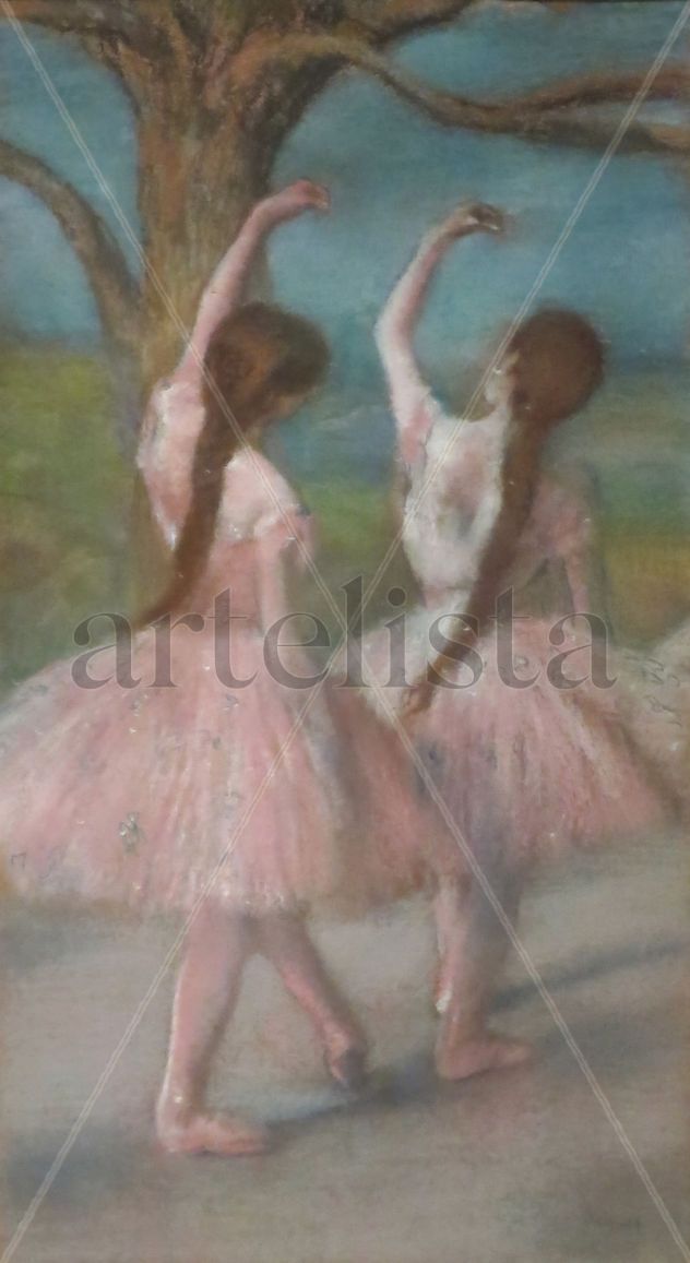 Bailarinas de rosa -Edgar Degas - Lienzo premium (calidad de galeria)
