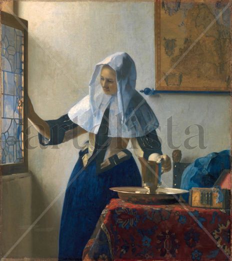 Mujer con una jarra...