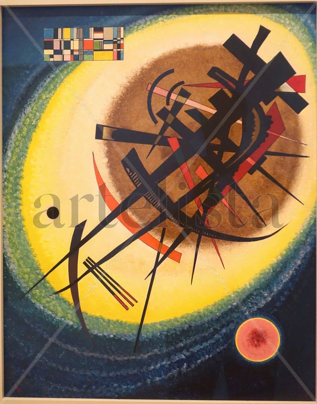 En el ovalo brillante - Wassily Kandinsky - Lienzo premium (calidad de galeria)