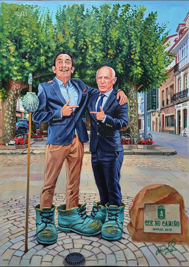 Dali y Picasso en Cee Acrylic Card Portrait