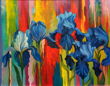 Blue irises