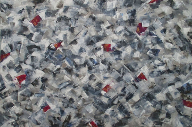 Entre la multitud. Oil Canvas Others
