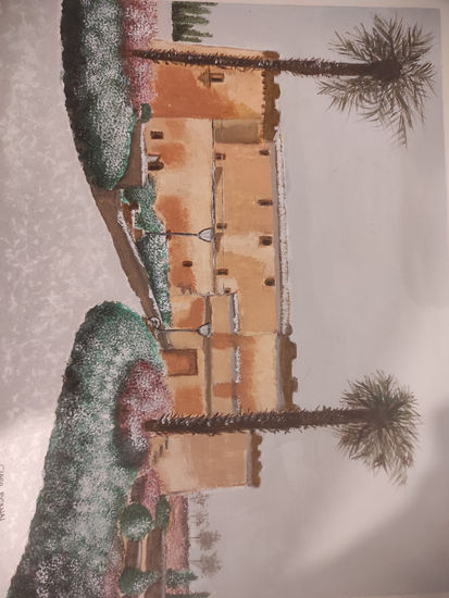 Castillo nevado Acrylic Canvas Landscaping