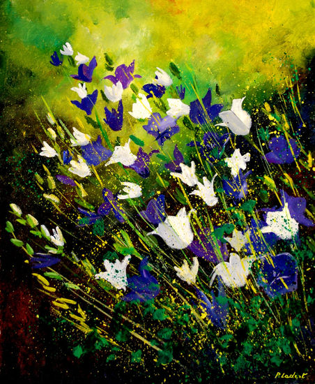 Campanulas Oil Canvas Floral Painting