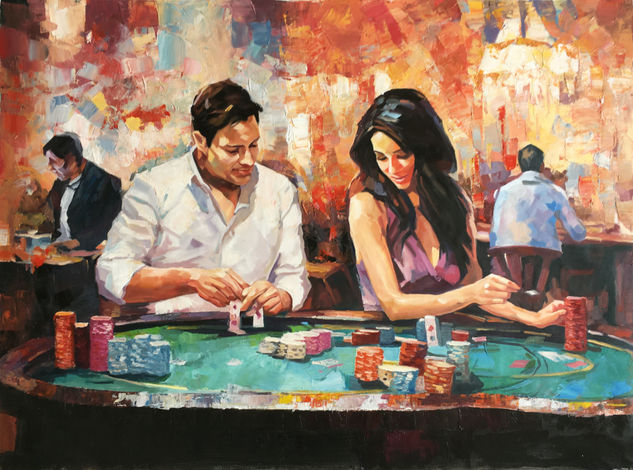 Casino 1549 Acrylic Canvas Figure Painting