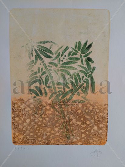 Vestigio vegetal Monograbado