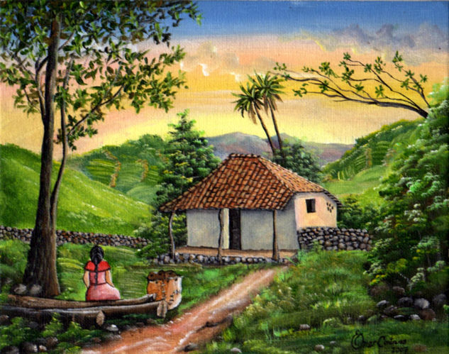 atardecer campesino Acrylic Canvas Landscaping