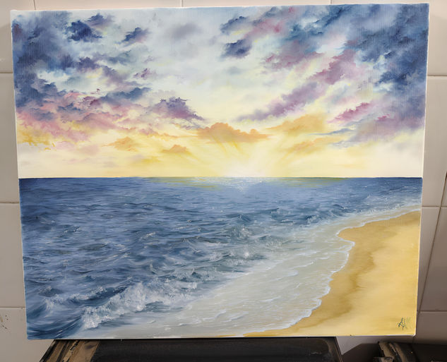 Mar y playa Oil Canvas Marine Painting
