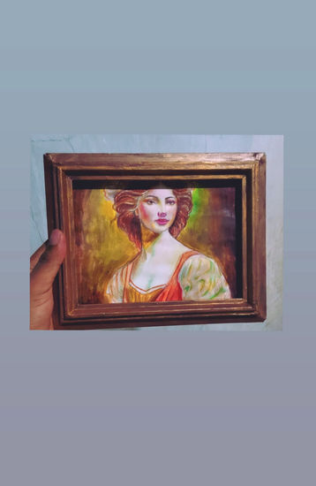 Delicadeza de mujer Watercolour Paper Portrait