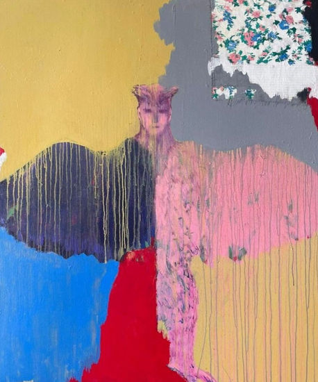 Abstract eagle Mixed media Canvas Figure Painting