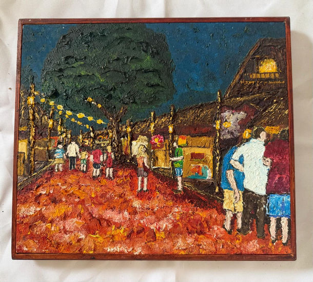 Calle con Sabor Tropical Oil Canvas Landscaping
