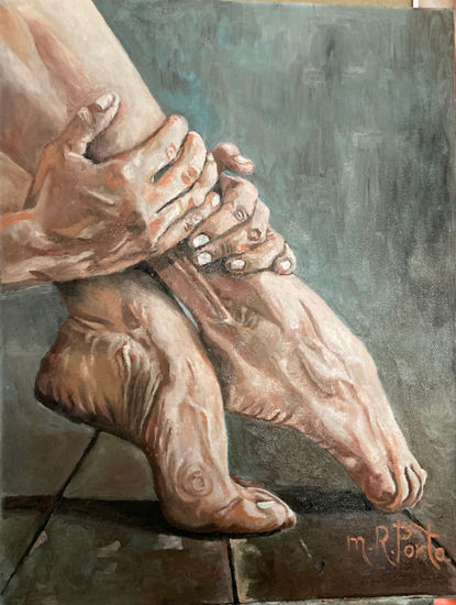 Pies de bailarina Óleo Lienzo Figura