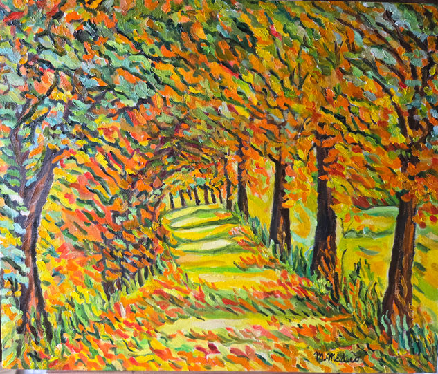 Camino Otoñal Oil Canvas Landscaping
