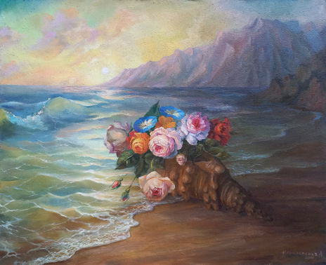 Morning. Sea and...