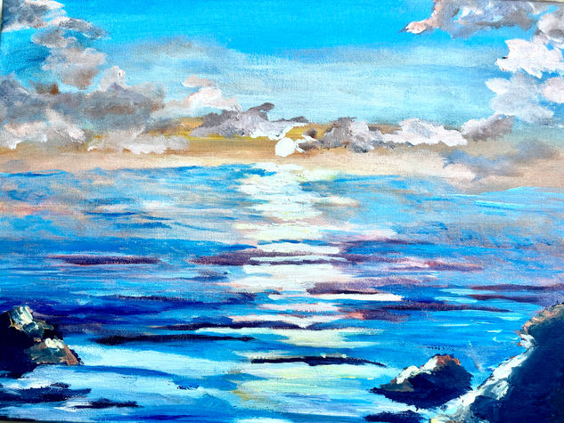 La luz y el mar Acrílico Lienzo Marina